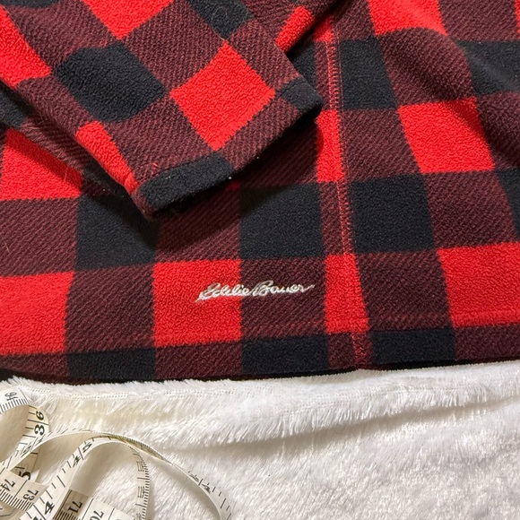 Eddie Bauer Red and Black Plaid Pullover - Picture 3 of 6